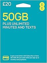 EE Pay As You Go SIM Card UK PREPAID PAYG £20 Bundle 50GB + (100GB FREE DATA every month for 6 months with regular top ups (Promotion request deadline of 07.10.2025)