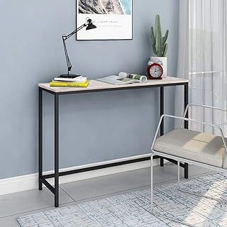 BOFENG Thin Console/Sofa Table/Slim Coffee Table/Heavy Duty Metal Frame MDF Board, Easy Assembly, for Entryway and Home Office