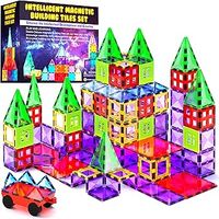 Desire Deluxe Magnetic Building Blocks Tiles STEM Toy Set 57PC – Kids Learning Educational Construction Toys for Boys Girls Present Age 3 4 5 6 7 Year Old - Gift