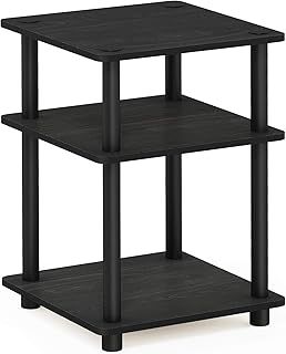Furinno Turn-N-Tube Multipurpose Shelf, Side Table, End Table, Blackwood, Black/Black