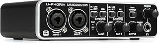 Behringer UMC202HD Audiophile 2x2, 24-Bit/192 kHz USB Audio Interface with Midas Mic Preamplifiers | For Recording Microphones and Instruments