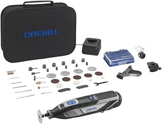 Dremel 8240 Cordless Rotary Tool 12V 2Ah Lithium-ion Battery, Multitool Kit with 3 Attachments, 45 Accessories, Variable Speed 5.000-35.000 RPM and Quick Charge Time