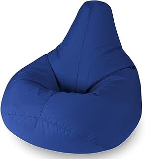 Beautiful Beanbags - Highback Beanbag for Kids - Indoor/Outdoor Lounge Chair - Water Resistant - 35 Inches - Manufactured in UK - Blue
