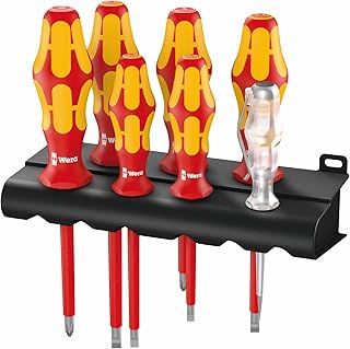 Wera 6147 Kraftform Insulated VDE Screwdriver Set, 7 Pieces