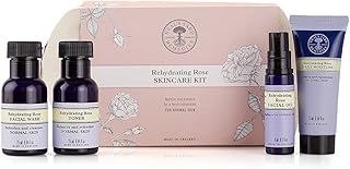 Neal's Yard Remedies Rehydrating Rose Skincare Kit, Restores Radiance, Includes Face Wash, Toner, Facial Oil & Moisturiser, Vegan & Cruelty-Free, Pack of 4