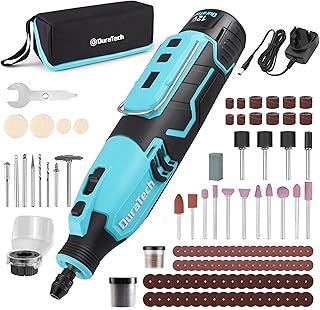 Cordless Rotary Tool, 12V Rechargeable Rotary Tool with 118pcs Accessories, 7 Variable Speed 35000RPM, Power Rotary Multi Tool Kit for Sanding, Polishing, Carving, Drilling and DIY Crafts