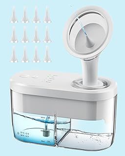 Electric Ear Wax Removal Kit Ear Irrigation Cleaner Tool, Efficient All Direction Ear Cleaning with 4 Cleaning Modes & Automatic Sewage Recycling for Adult Kid Family, Packs 12 Skin-Friendly Tips