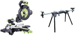 Evolution Power Tools F255SMS Multi-Material Sliding Mitre Saw, 255 mm (230 V) and Mitre Saw Stand with Extensions