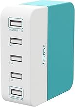 USB Charging Station Charger Hub - 5 Port Multi Port USB Charger With Intelligent Smart Charge For Apple iPhone, iPad, iPad Air, iPad Mini, iPad Pro, Samsung Galaxy, HuaWei, Nexus, LG and More