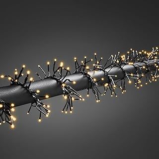 SHATCHI 480 Christmas Tree Cluster Lights Multifunction 8 Light Modes, Timer Green Cable Indoor/Outdoor Low Voltage Holiday Home Decorations, Warm White