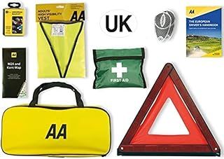 AA Euro Travel Kit AA6318 - for Driving in France/Europe - Includes Zipped Storage Bag and UK Identifier, Multicolour