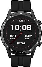Sekonda Mens 45mm Smart Watch with Heart Rate and Sleep Monitor, Daily Activity, Sports, Music, Weather & Message Functions, with Rubber Strap.