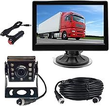 4Pin Car Backup Camera Parking Assistance System, 12V-24V 5" TFT LCD HD Color Rear View Monitor + 8 LEDs Night Vision Waterproof Reversing Reverse Camera