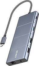 Anker 565 11-in-1 USB-C Hub, Docking Station with 10 Gbps USB-C & USB-A Data Ports, 4K HDMI, DisplayPort, 100W PD, 2 USB 2.0 Data, Ethernet, AUX, microSD & SD, for MacBook Pro and More