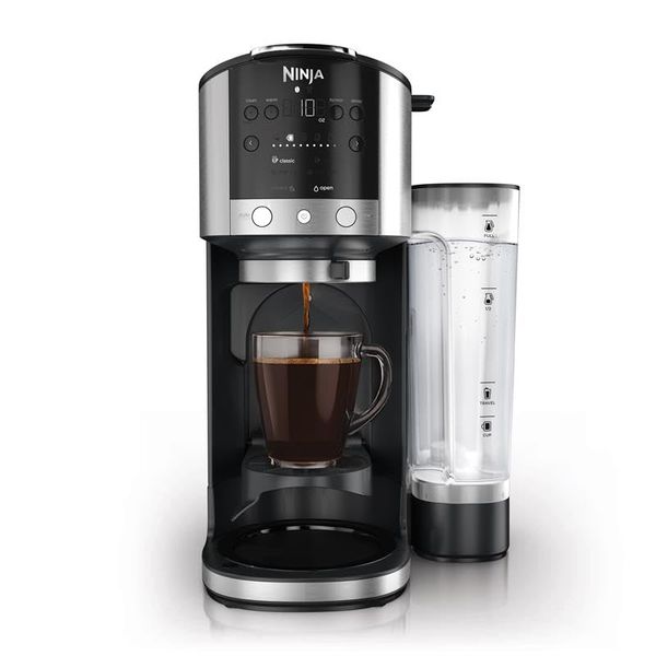 Ninja DualBrew Coffee Maker | Brew Coffee Grounds and Pods | Brew Classic, Rich, Over Ice and Cold Brew | Brew Single Cup to Full 12-Cup Decanter | Stainless Steel | GP161