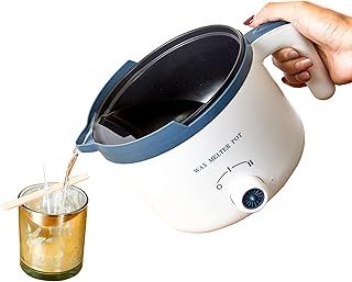 Ksedcon Electric Wax Melter, Candle Wax Melter for Candle Making with Lid, Double Boiler Wax Melting Pot with Pouring Spout (UK Plug)