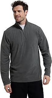 Mountain Warehouse Mens Camber II Fleece Sweatshirt - Half-Zip Microfleece Quick Dry Everyday Wear - Autumn Winter, Outdoors, Travelling & Hiking - Standard Length, Adult, Regular Fit, XL, UK