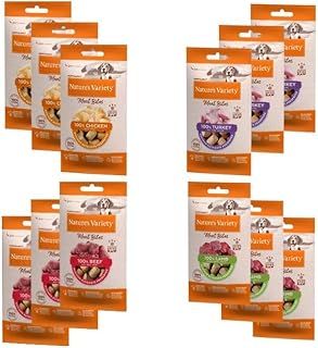 Nature's Variety Freeze-Dried Meat Bites Multi-Pack (12 x 20g) - Chicken, Beef, Lamb & Turkey | Baboo Store Ltd