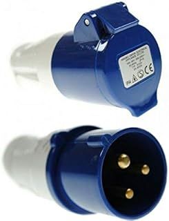 GENUINE 16A 230V 3PIN IN-LINE CARAVAN PLUG & SOCKET FOR MAINS MP372 MP373B MAYPOLE