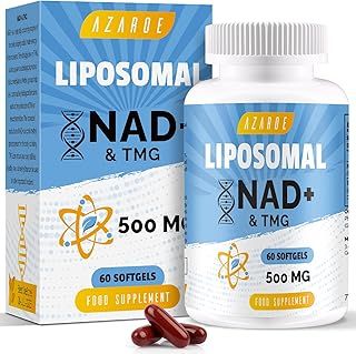 Liposomal NAD+ Softgels 500mg with TMG 250mg, More Efficient Than Nicotinamide Riboside, Supports Cellular Energy & Healthy Aging (60 Count (Pack of 1))