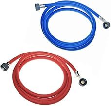 Electruepart Washing Machine Hoses, Hot/Cold Water, Red and Blue, 1.5 m Length