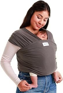 Sleepy Wrap Baby Carrier Newborn to Toddler - Hands-Free Baby Wrap Carrier - Stretchy Baby Wrap - Ergonomic Baby Wraps Carrier - Lightweight Baby Carrier Wrap 7-35 lbs / 3-15 kg (Cinnamon)