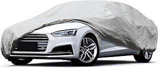 Leader Accessories Full Car Cover Premium 5 Layers Waterproof Breathable Vehicle Cover Universal Fit (Sedan-200"x61"x50",Grey,Outdoor)