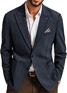 Mens Suits 2 Buttons Regular Fit Blazers for Men UK Jacket Two Buttons Dark Blue L