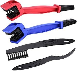 Bike Motorcycle Chain Cleaner Brush Kit, Bike Cleaning Tool Set, Durable Bicycle Chain Gears Maintenance Cleaning Brush kit, Bicycle Clean Brush Kit for Bike Chain/Sprocket Cycling, 4pc