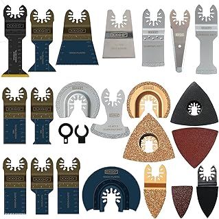 XXGO 120 Pcs Oscillating Multitool Blades Accessories Kits Compatible with Bosch, Chicago, Craftsman, Dewalt, Harbor Freight,Milwaukee, Porter Cable, Ridgid, Ryobi, Rockwell XG1201U