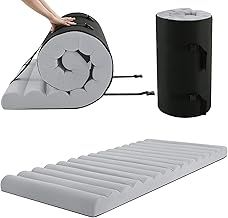 MeMoreCool Roll Up Floor Mattress 190x90cm, Single, 10cm Thick High Density Foam Portable Foldable Futon Firm Mattress with Washable Cover, Folding Guest Mat for Travel, Car Tent, Gray
