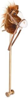 Toyrific 99 cm Hobby Horse Toy with Sounds, Strong Grip Handles and Wheels, Dark Brown
