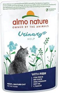 Almo Nature Functional Urinary Help – Complete Wet Food for Adult Cats – With Fish – 70g Pouches, Pack of 30