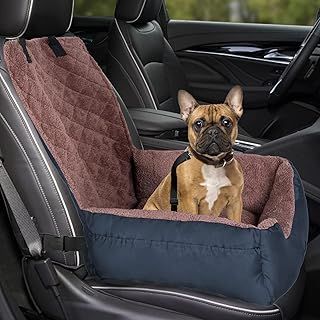 Dog Car Seat, Soft Pet Booster Seats for Small and Medium Dogs, Waterproof & Scratch Proof Dog Car Bed for Back and Front Seat