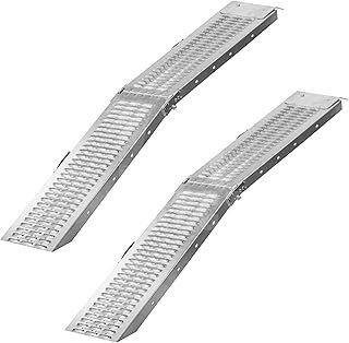 KCT Twin Pack Vehicle Ramp Heavy Duty Vehicle Van Loading Ramps 400kg Capacity Folding Motorcycle Motorbike Mobility Scooter Lawn Mower Trailer (2 x 200kg)