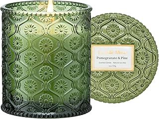 LA JOLIE MUSE Pomegranat Pine Scented Candle, Holiday Candle Gifts, Candles for Home Scented, 40 Hours Burn Time