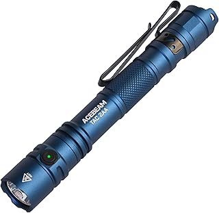 ACEBEAM TAC 2AA EDC Tactical Dual Modes Rechargeable, 1400 High Lumens LED Torch, Dual Switch Pocket Torch for Emergency, Camping, Home