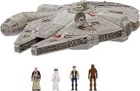 Star Wars Micro Galaxy Squadron Millennium Falcon - 9-Inch Assault Class Vehicle with Four 1-Inch Micro Figure Accessories