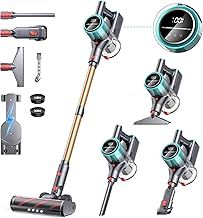 Cordless Vacuum Cleaner 550W/45Kpa/60Min, Stick Vacuum Cleaners Cordless Powerful with Charging Dock Self-Standing Lightweight Vacuums with Anti-Tangle Brush for Carpet/Hard Floor/Pet Hair