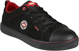 Lee Cooper ‎LCSHOE054 Workwear SB/SRA Retro Baseball Boot, Unisex Modern Styling Safety Boot Work Safety Shoe, Black, 4 UK