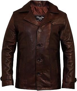 Men's Heist Antique Vintage Brown Leather Jacket