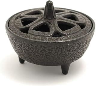 Cast Iron Incense Burner for Incense Resins, Cones or Sticks and Wax Melts Log Burner/Stove Wax Melter