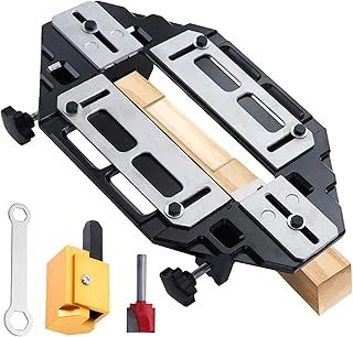 Aluminum Door Hinge Jig, Woodworking Hole Opener Slotting Locator, Slotting Locator, Suitable for Door Lock Installation and Router Jig