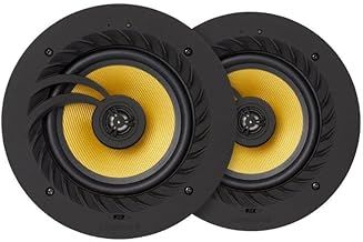 LITHEAUDIO All-In-One 6.5" Bluetooth Speaker Pair (Master & Passive - 03201), 50W RMS Class D Amplifier, Voice Control, Perfect for Kitchens, Living Rooms & Bedrooms