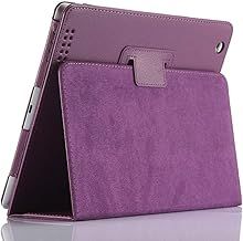 FANSONG Case for iPad 2 3 4 Case, Cover for iPad 9.7 inch Generation Magnetic Closure PU Leather Smart Cover Flip Shockproof Slim Bifold Stand Features Accessories for Apple iPad 2nd 3rd 4th (Purple)