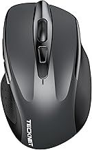 TECKNET Bluetooth Mouse, 4800DPI Wireless Mouse Computer Silent Click USB Mice Bluetooth 3.0/5.0 and 2.4GHz Connectivity with 6 Adjustable DPI, 30 Months Battery Life Cordless Mouse for Laptop