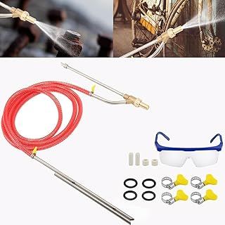 CDZHLTG 5000 PSI Pressure Washer Sandblasting Kit Wet Abrasive Sand Blaster Attachment Power Washer Sandblasting with 4 Replacement Ceramics Nozzle Kits, 1/4 Quick Connect, for Car Washing Cleaning