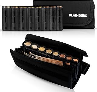 Coin Holder - Coin and Bill Sorter with Adjustable Belt, Taxi Coin Organizer, Waist Bag Waiter with Dispenser., Black/White, Coin Case
