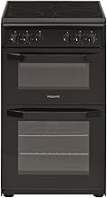 Hotpoint 50CM HD5V92KCB/UK Electric Double Freestanding cooker - Black