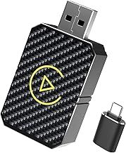 Wireless CarPlay Adapter UK 2024 Upgraded Plug & Play, Wired to Wireless CarPlay Dongle for iPhone iOS 10+ & Cars from 2016, Bluetooth Connection, Includes a USB-C Adapter